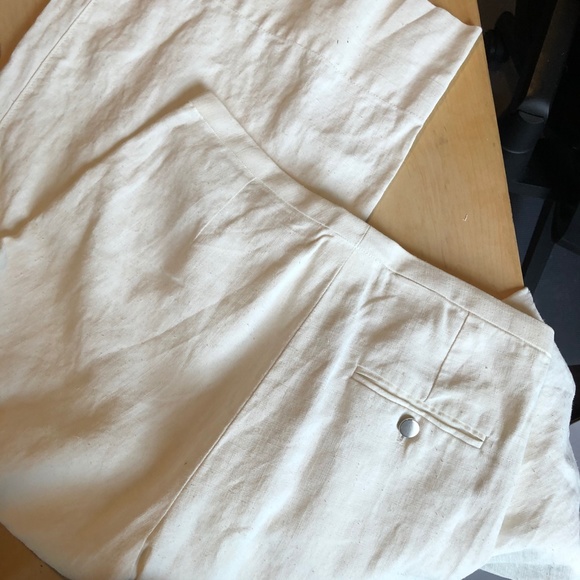 Lemaire Wide legged cropped coated linen pant - Picture 9 of 15